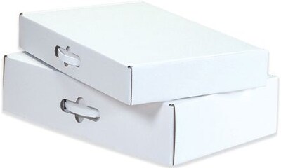 Corrugated Carrying Cases, 12 1/8 x 9 1/4 x 3, White, 10/Bundle (MCC1)