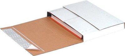 The Packaging Wholesalers 11-1/8 x 8-5/8 x 2 Self-Seal Corrugated Bookfold, 25/Bundle
