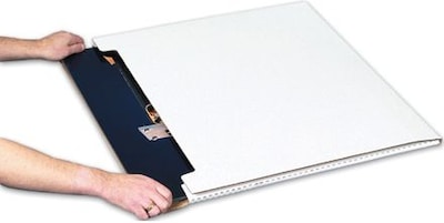 20 x 16 x 1/4 - Staples White Jumbo Fold-Over Mailer, 20/Bundle