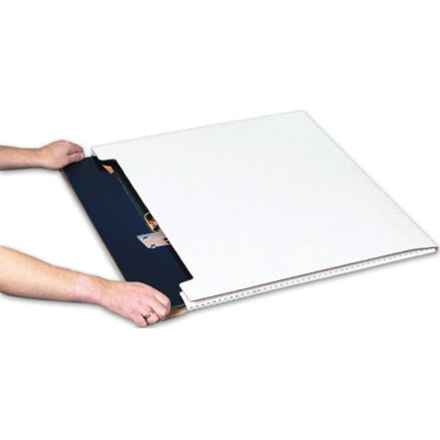 White Jumbo Fold-Over Mailer; 36 x 24 x 1/4, 20/Bundle