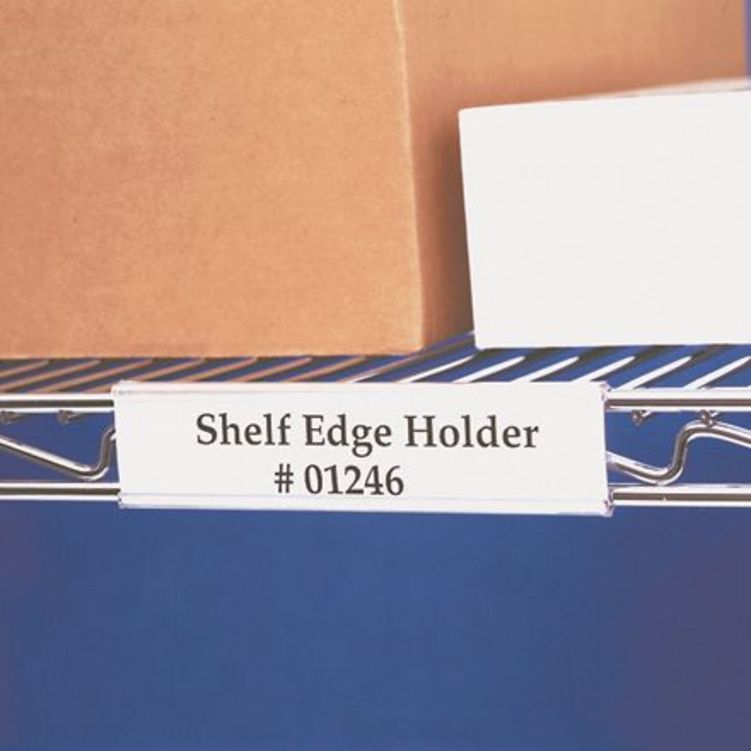 Wire-Rac Label Holders with Laser/Inkjet Labels, 3 x 1-5/16, Clear, 25 Label Holders/Carton (LH150)