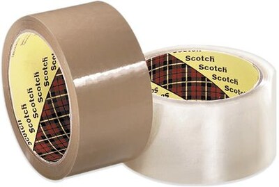3M 373 Carton Sealing Tape, Clear, 3 x 110 yds., 24/Case