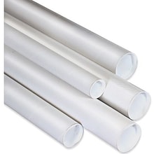 3 x 26 - Staples White Mailing Tubes with Cap, 24/Case