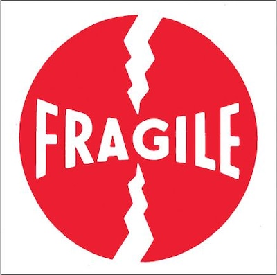 UPC 841436010634 product image for The Packaging Wholesalers Tape Logic Fragile (Round) Tape Logic Shipping Label,  | upcitemdb.com