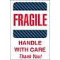Tape Logic Fragile - Handle With Care Thank You! Shipping Label, 4" x 6", 500/Roll