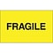 Tape Logic® Labels, Fragile, Fluorescent Yellow, 3 x 5, 500/Roll