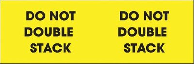 Tape Logic® Labels Do Not Double Stack, 3 x 10, Fluorescent Yellow, 500/Roll