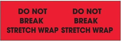 Tape Logic Do Not Break Stretch Wrap Shipping Label, 3 x 10, 500/Roll