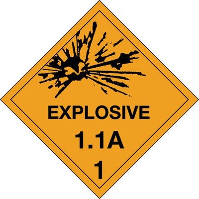 Tape Logic Explosive - 1.1A - 1 Tape Logic Shipping Label, 4 x 4, 500/Roll