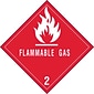 Tape Logic Flammable Gas - 2" Tape Logic Shipping Label, 4" x 4", 500/Roll