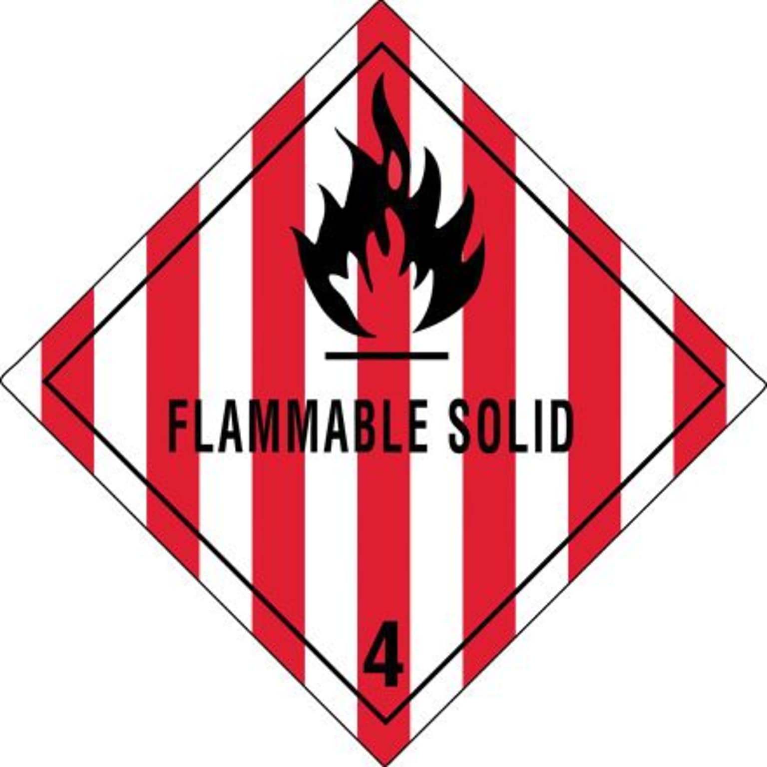Tape Logic Flammable Solid - 4 Tape Logic Shipping Label, 4 x 4, 500/Roll