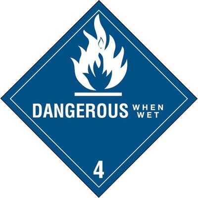 Tape Logic Dangerous When Wet - 4 Tape Logic Shipping Label, 4 x 4, 500/Roll
