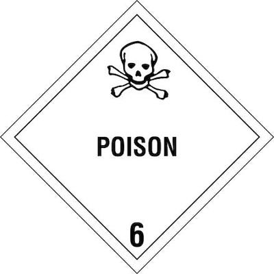Tape Logic Poison - 6 Tape Logic Shipping Label, 4 x 4, 500/Roll