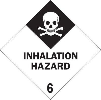 Tape Logic Inhalation Hazard - 6 Tape Logic Shipping Label, 4 x 4, 500/Roll