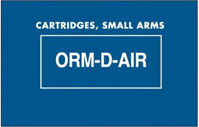 Tape Logic Cartridges, Small Arms ORM-D-AIR Shipping Label, 1 3/8 x 2 1/4, 500/Roll
