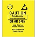 Tape Logic® Labels, Contents Subject to Static Damage, 3 x 3, Black/Yellow, 500/Roll