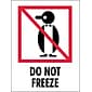 Tape Logic Do Not Freeze Shipping Label, 3" x 4", 500/Roll