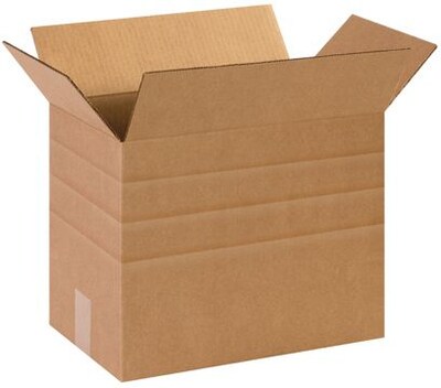 14 1/2 x 8 3/4, Multi-Depth Corrugated Shipping Box, 25/Bundle