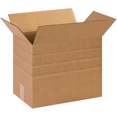 14 1/2 x 8 3/4, Multi-Depth Corrugated Shipping Box, 25/Bundle
