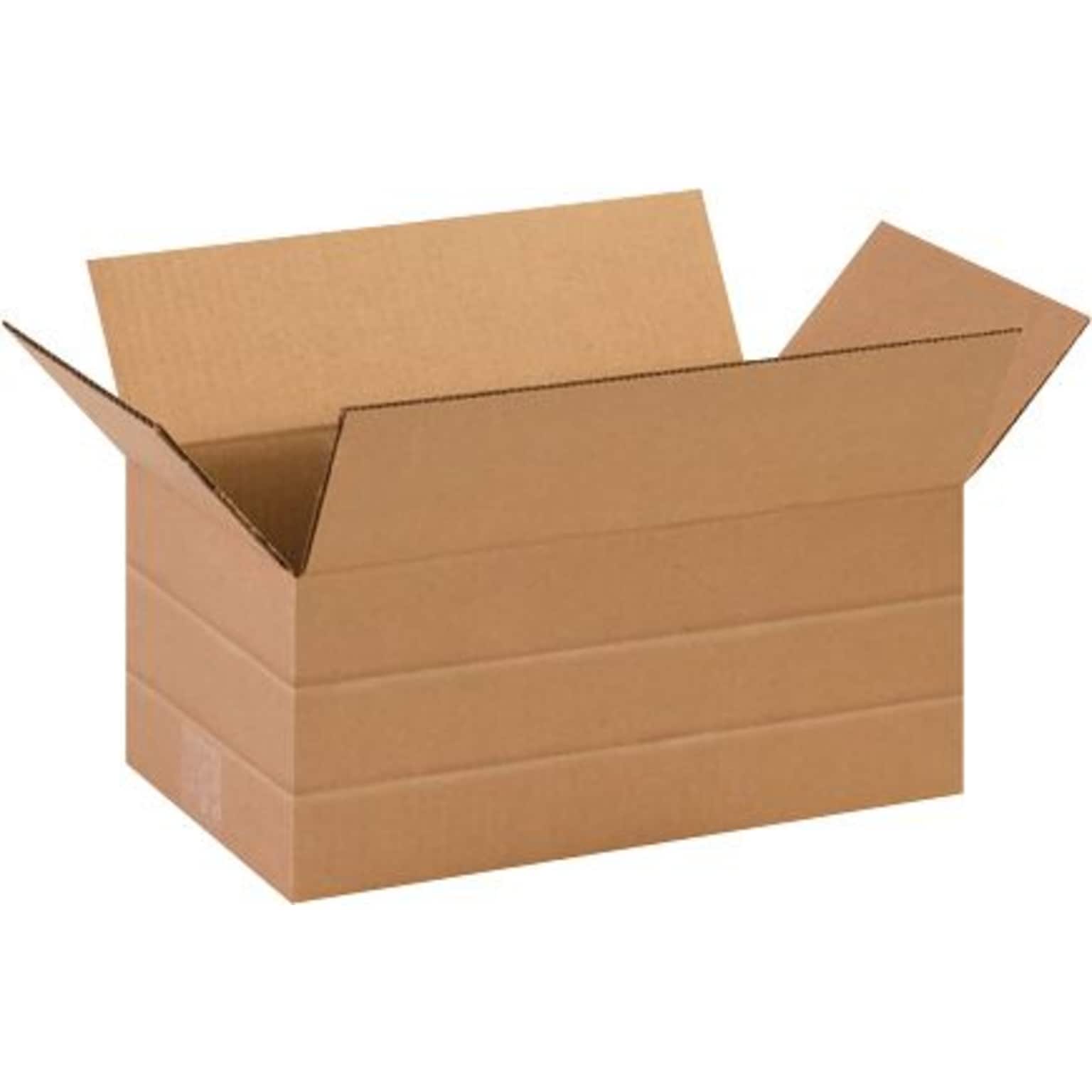 14.5 x 8.75 x 6 Multi-Depth Shipping Boxes, 32 ECT, Brown, 25/Bundle (MD1486R)