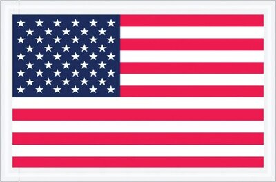 Quill Brand Packing List Envelope, 5 1/4 x 8 - Full Face, U.S.A. Flag, 1000/Case
