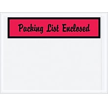 Quill Brand Packing List Envelope, 4 1/2 x 6 - Red Panel Face, Packing List Enclosed, 1000/Case