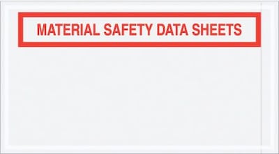 Staples Packing List Envelope, 5 1/2 x 10 - Panel Face, Material Safety Data Sheets