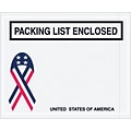 Quill Brand® Packing List Envelope, 4 1/2 x 5 1/2 - U.S.A. Ribbon Panel Face, Packing List Enclosed, 1000/Case