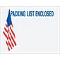 Quill Brand Packing List Envelope, 7" x 5 1/2" - U.S.A. Flag Panel Face, "Packing List Enclosed", 1000/Case