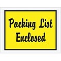 Staples Packing List Envelope, 4 1/2 x 6 - Yellow Full Face, Packing List Enclosed, 1000/Case