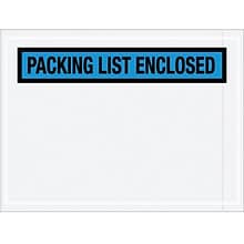 Quill Brand® Packing List Envelope, 4.5 x 6, Blue Panel Face, Packing List Enclosed, 1000/Case (