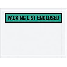 Quill Brand Packing List Envelope, 4.5 x 6, Green Panel Face, Packing List Enclosed, 1000/Case (