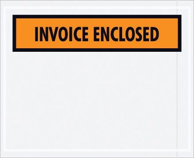 Quill Brand® Packing List Envelope, 4 1/2 x 5 1/2 Orange Panel Face Invoice Enclosed, 1000/Case