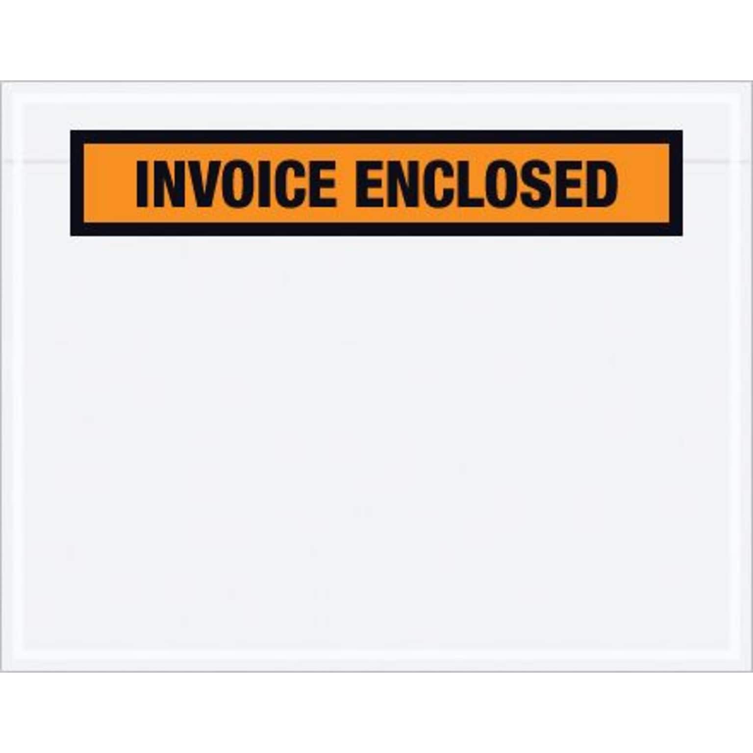 Quill Brand® Packing List Envelope, 7 x 5.5, Orange Panel Face, Invoice Enclosed, 1000/Case (PL23)