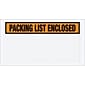 The Packaging Wholesalers Packing List Envelope, 5 1/2" x 10", Orange Panel Face, 1000/Pack (ENVPQ24)