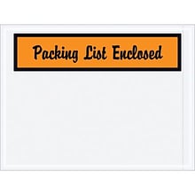 Quill Brand Packing List Envelope, 4 1/2 x 6 - Orange Panel Face, Packing List Enclosed, 1000/Ca