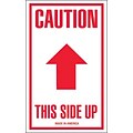 Tape Logic Labels, Caution - This Side Up, Arrow, 3 x 5, Red/White, 500/Roll (SCL515)