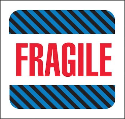 Tape Logic Labels, Fragile, 4 x 4, Multiple, 500/Roll (SCL522)