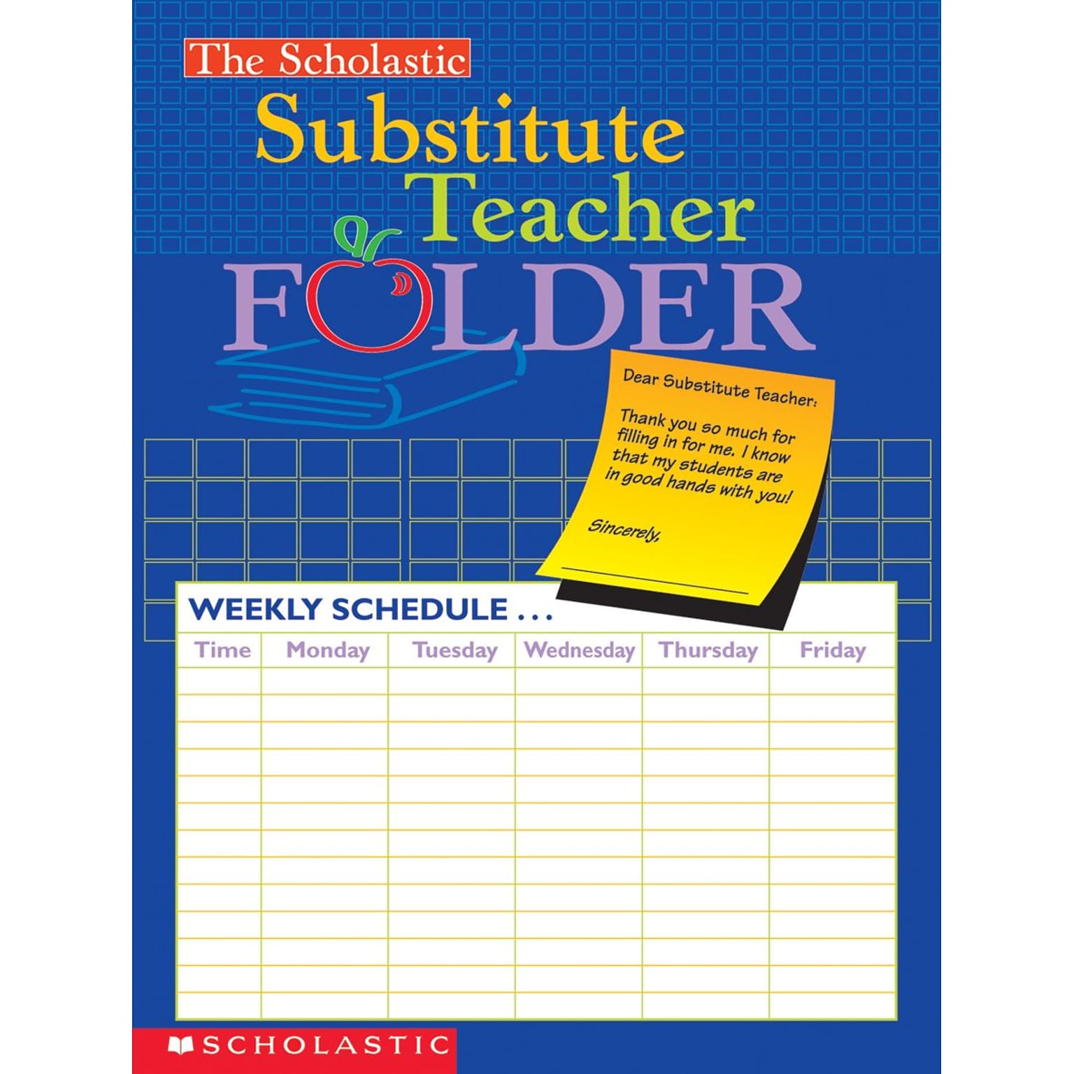 Scholastic Substitute Teacher Folder, 9 1/2 x 11, 12 EA/BD