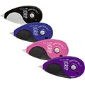 MONO Grip Top-Action Correction Tape, Black/Blue/Pink/Purple, 1/5 x 394, 4/Pk