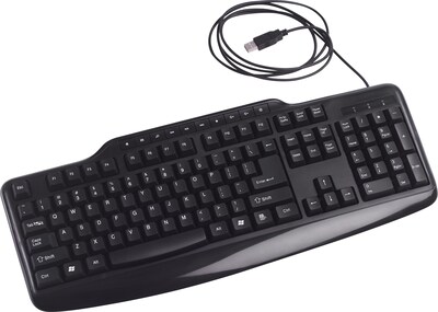 Staples Wired Keyboard, Black (51433)