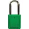 Master Lock® Safety Tumbler Padlocks, 6 Pin, Xenoy, Green, Keyed Different, 6/Box