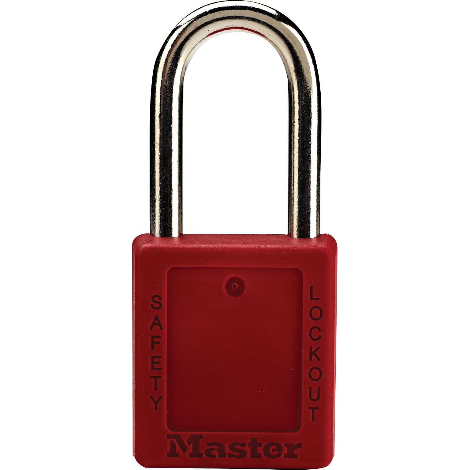 Master Lock® Safety Tumbler Padlock, 6 pin, Xenoy, Red, Keyed Different, 6/BX