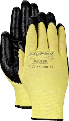Ansell® HyFlex® Cut Resistant Gloves, Foam Nitrile, Knit-Wrist Cuff, Size 11, 12 Pair/Box