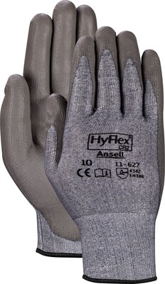 Ansell® HyFlex® Cut Resistant Gloves, Polyurethane Palm, Knit-Wrist Cuff, Extra Large, 1 Pair