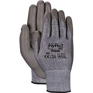 Ansell® HyFlex® Cut Resistant Gloves, Polyurethane Palm, Knit-Wrist Cuff, Extra Large, 1 Pair