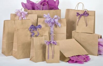 Bonita 13 x 6 x 15.75 Natural Kraft Paper Shopping Bag