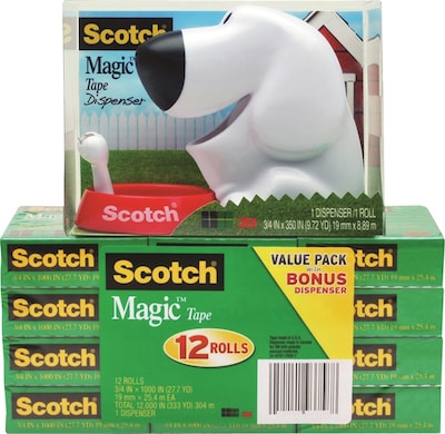 FREE Dog Dispenser with Purchase of Scotch® Magic™ Tape 12/Pack