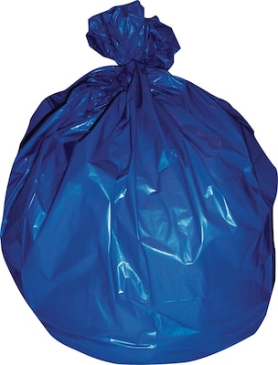 Heritage 30-33 Gallon Trash Bags, 33x40, High Density, 19 Mic, Blue, 250 CT (Z6640EX)
