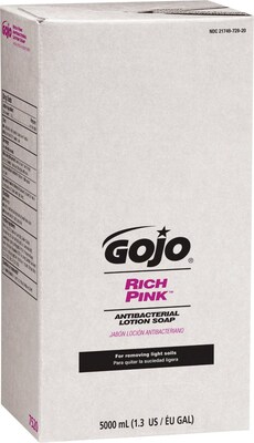 GOJO  PRO 5000™ Rich Pink Antibacterial Lotion Soap Refill, Floral, 5000 ml, 2/Case
